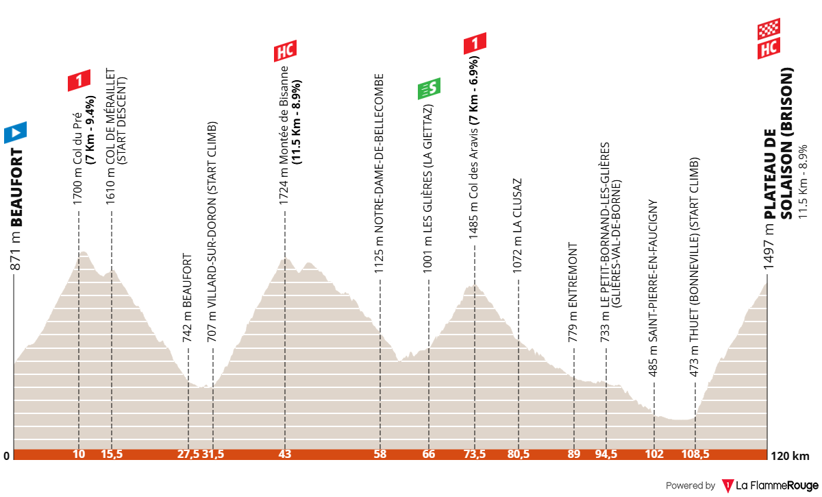 Tour Auvergne - Rhône-Alpes 2026 (Critérium du Dauphiné 2026) stage 8 profil